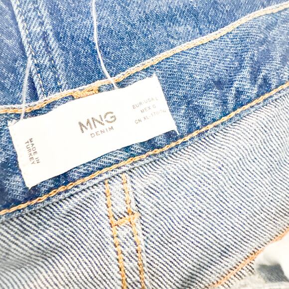 MNG Denim Long Midi Dark Wash Denim Jean Skirt Size Large - Picture 3 of 5